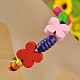 Bracciali in legno multicolori per bambini BJEW-JB00741-3