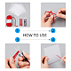 DIYキット  DIYの正方形のプラスチックキャンバス形状を使用  ポリアクリロニトリル繊維糸  プラスチックの針と鋭い鋼のはさみ  ミックスカラー DIY-PH0026-86-6