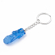 Dyed Natural Quartz Crystal Keychain G-T104-34-2