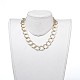 Set di gioielli in braccialetti e collane con catena in alluminio con texture SJEW-JS01094-02-10