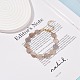 Bracelet perlé coeur en agate grise naturelle BJEW-JB08697-04-2