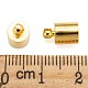 真鍮製コードエンドパーツ  ゴールドカラー  10x6mm  穴：1.2mm  5.5mm内径 EC041-G-3