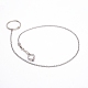 Stainless Steel Bird Foot Stand Chain with Ring AJEW-WH0016-84P-1
