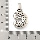 Латунные микропаве прозрачные подвески с фианитом KK-B099-01P-C-3