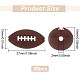 DICOSMETIC Mini Sports Silicone Beads Coconut Brown Ball Beads Soft Rugby Beads Kit Large Hole Charm Beads for DIY Necklace Bracelet Keychain Making Handmade Crafts SIL-DC0001-07-2