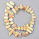 Spray Painted Natural Freshwater Shell Beads Strands SHEL-S276-89E-2