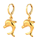 Ocean Theme Brass Huggie Hoop Earring Sets EJEW-JE04211-2