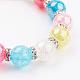 Cravate perles acryliques stretch bracelets BJEW-JB03309-2