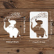 Fingerinspire pochoir d'éléphant de coeur aimant 11.7x8.3 pouce mère et enfant éléphants dessin pochoir réutilisable évider coeur artisanat pochoir pour scrapbook DIY-WH0396-0035-2