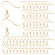 Sunnyclue 1 boîte de 100 crochets de boucles d'oreilles plaqués or 18 carats crochets d'oreilles français boucles d'oreilles hameçon fils d'oreille accessoires de boucles d'oreilles hameçon pour la fabrication de bijoux adultes bricolage boucles d'oreilles pendantes accessoires d'artisanat fourniture STAS-SC0004-65-1