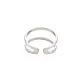304 anillo de puño abierto de doble línea de acero inoxidable para mujer RJEW-S405-200P-2