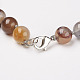 Natural Dyed Agate Beads Necklaces NJEW-F139-12mm-15-3