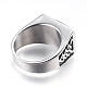 304 Stainless Steel Wide Band Rings RJEW-G092-23-19mm-2