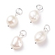 Ciondoli di perle d'acqua dolce coltivate naturali di grado b PALLOY-JF01497-03-1