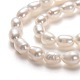 Fili di perle di perle d'acqua dolce coltivate naturali PEAR-J005-58-2