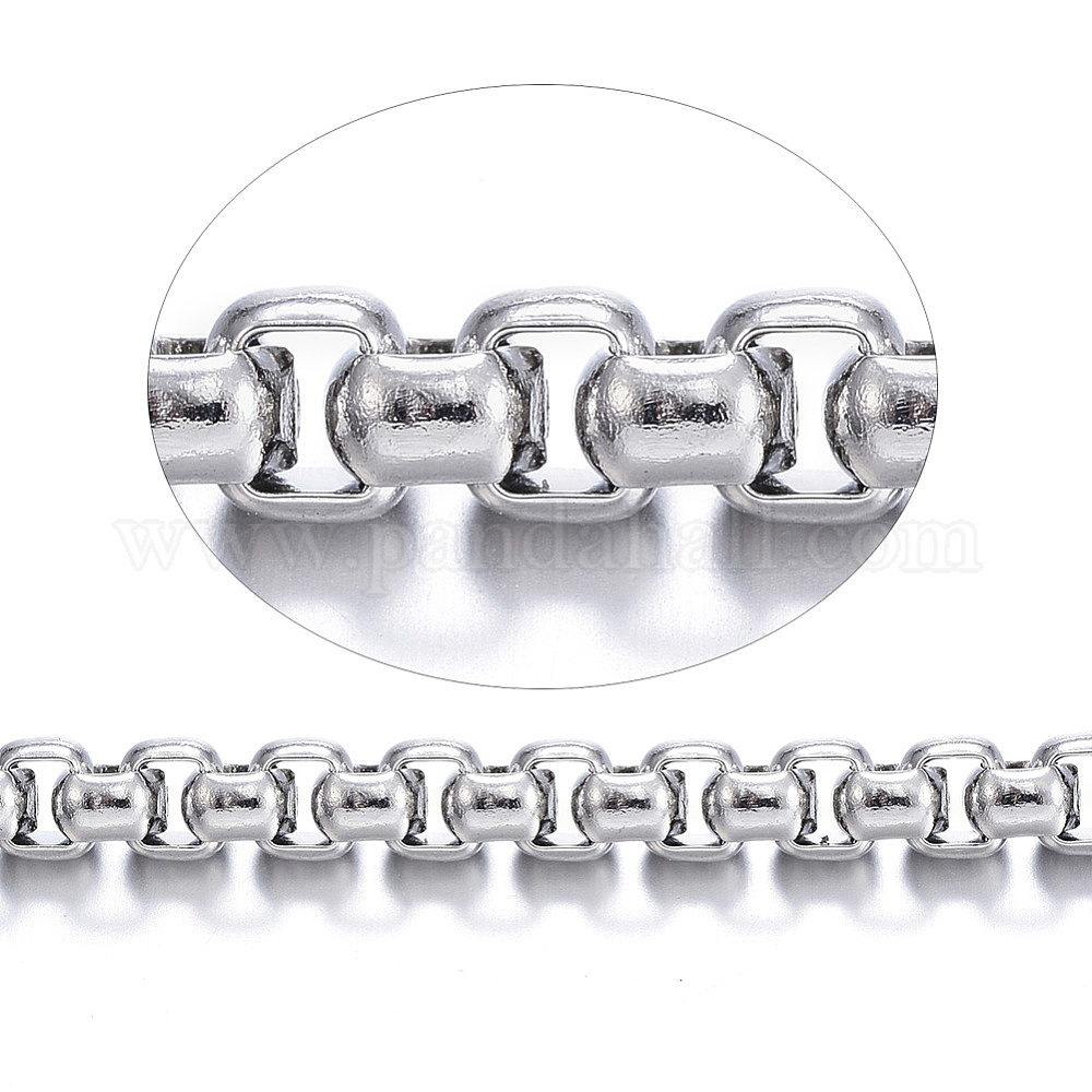 Wholesale 304 Stainless Steel Chains Box Chains