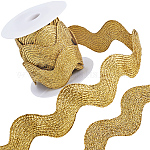 Лента из полиэстера с волнистой бахромой длиной 5 ярд., волнистая кружевная отделка, для шитья одежды и художественного оформления, Темный хаки, 1 дюйм (25 мм)