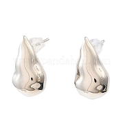 Серьги-гвоздики из латуни в форме каплевидной формы EJEW-L270-24P