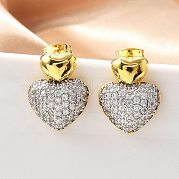 Серьги-гвоздики из циркония EJEW-F359-03G-01