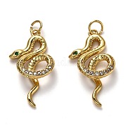 Латунные микропаве прозрачные подвески с фианитом KK-B028-08G