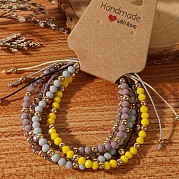 【おすすめ】 女性用ステンレスビーズストレッチブレスレット プラスチックの アクセサリー