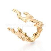 Открытые кольца-манжеты из нержавеющей стали 304 с ионным покрытием (IP) для женщин RJEW-N052-21G