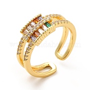 Прямоугольное открытое кольцо-манжета из кубического циркония KK-H439-29G