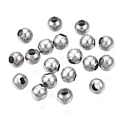 Круглые бусины из нержавеющей стали марки 304 STAS-TAC0004-3mm-P