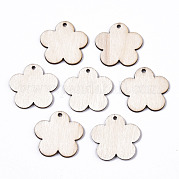 Незаконченные подвески из натурального тополя WOOD-S045-109