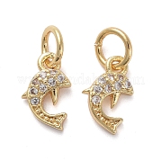 Латунные микропаве прозрачные кубические циркониевые подвески KK-I658-06G