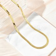 Латунные ожерелья цепи плоский змея NJEW-A042-02G-01