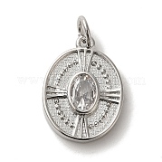 Подвеска из латуни с микропаве из кубического циркония KK-U027-37P