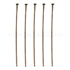 Pasadores de cabeza plana de hierro, Bronce antiguo, 50x0.75~0.8mm, aproximamente 4200 unidades / 1000 g