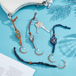 4 шт. вощеная хлопковая нить макраме мешочек подвеска украшения HJEW-UN00068