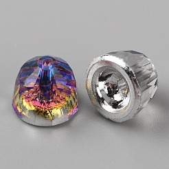 Гальванизируйте прозрачные стеклянные бусины&nbsp;EGLA-WH0001-08D