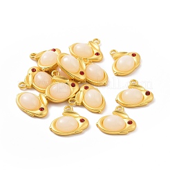 Стеклянные подвески из искусственного нефрита со стразами FIND-G047-05MG-01