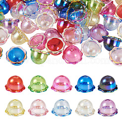 40 шт. 10-цветные акриловые колпачки для бусин с УФ-покрытием PACR-TA0001-22