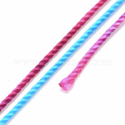 5 rouleaux de cordons en polyester teints par segments à 12 épaisseurs&nbsp;WCOR-P001-01B-016
