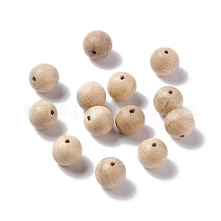 ラウンドウッドビーズ  無鉛の  染色されていない  湯通しアーモンド  10.5mm  穴：1.8mm&nbsp;WOOD-I008-07