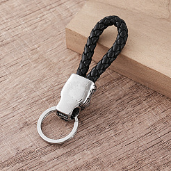Geflochtene Schlüsselanhänger aus PU-Leder&nbsp;JI5354