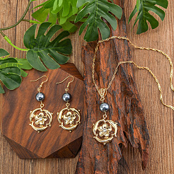 Комплекты ожерелий и серег с подвесками из сплава FS-WG60C69-01