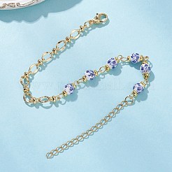 Браслеты из латунных овальных звеньев BJEW-JB12683