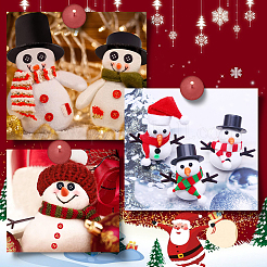 Kit fai da te di reperti per pupazzo di neve natalizio&nbsp;DIY-SP0006-32