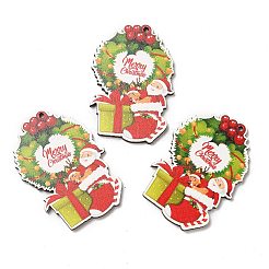 Большие деревянные подвески с рождественским принтом на одно лицо WOOD-D025-20