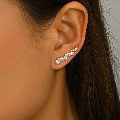 Orecchini da donna in ottone con micro pavé di zirconi cubici&nbsp;YF0331