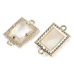 Натуральный лимонный кварц граненые прямоугольные звенья&nbsp;G-I375-07G-03