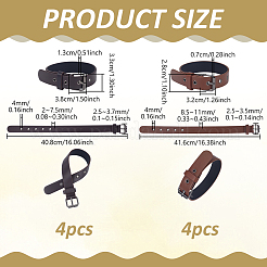 8 шт. 2 пряжки из искусственной кожи и цинкового сплава AJEW-NB0006-92B