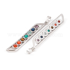 Большие подвески из натурального тигрового глаза чакры G-NH0025-03P