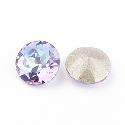 Spitze zurück & zurück plated Glas Strass Cabochons&nbsp;LS-RGLA-J012-10mm-001VL