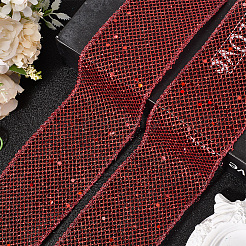 Лента из блестящей полиэстеровой сетки с пайетками длиной 9 м&nbsp;OCOR-WH20012-15F